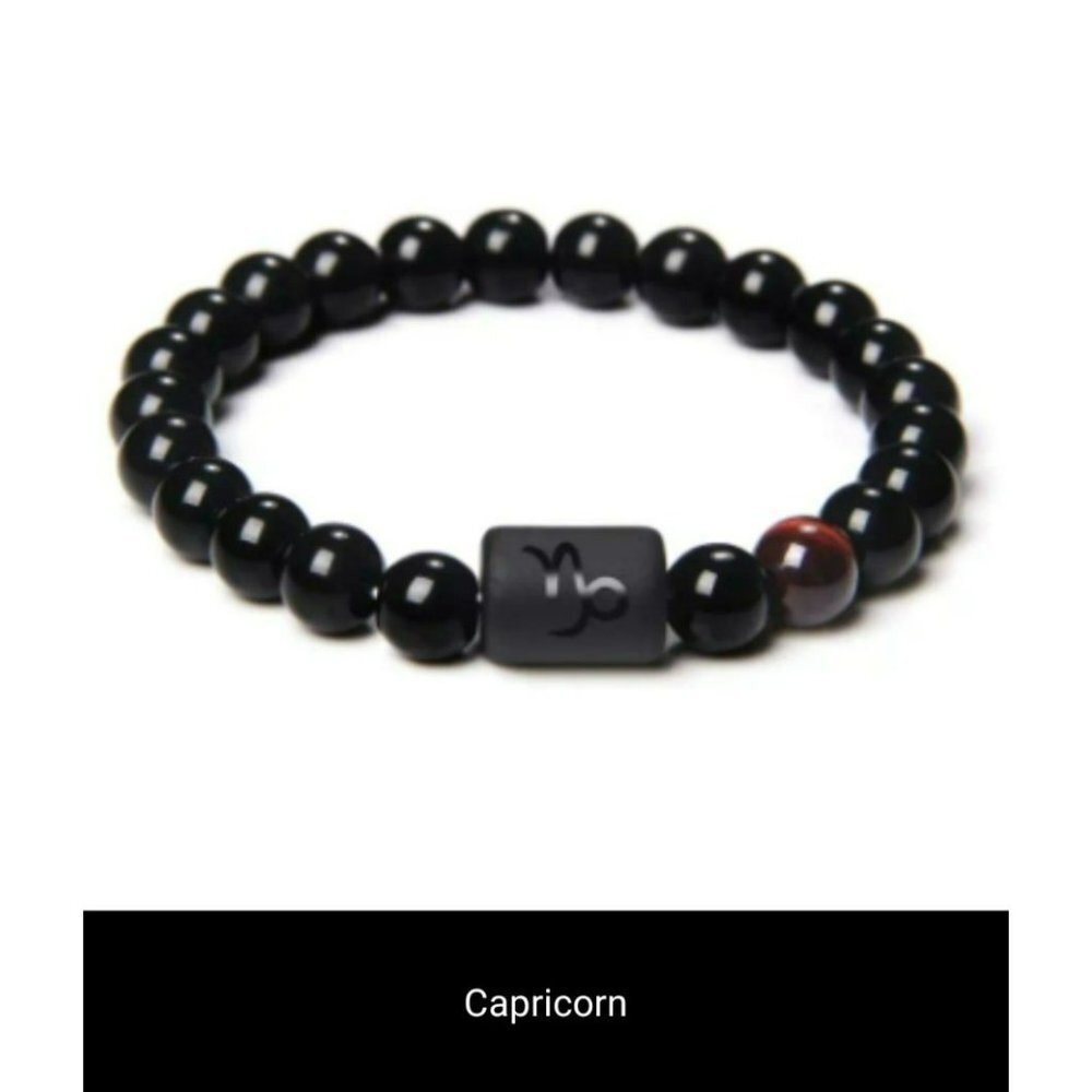 NWT - Capricorn Tiger Eye Stone Bead Bracelet  (SKU 0123)